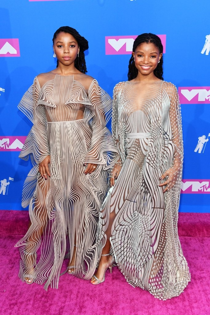 Chloe X Halle wearing Iris van Herpen